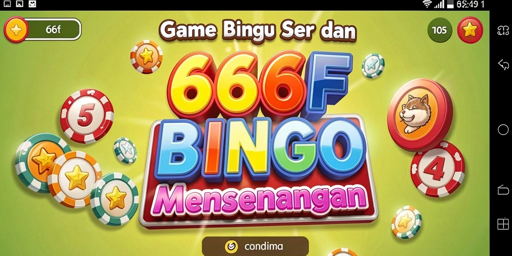 Gameplay seru Bingo di 666F yang penuh warna.
