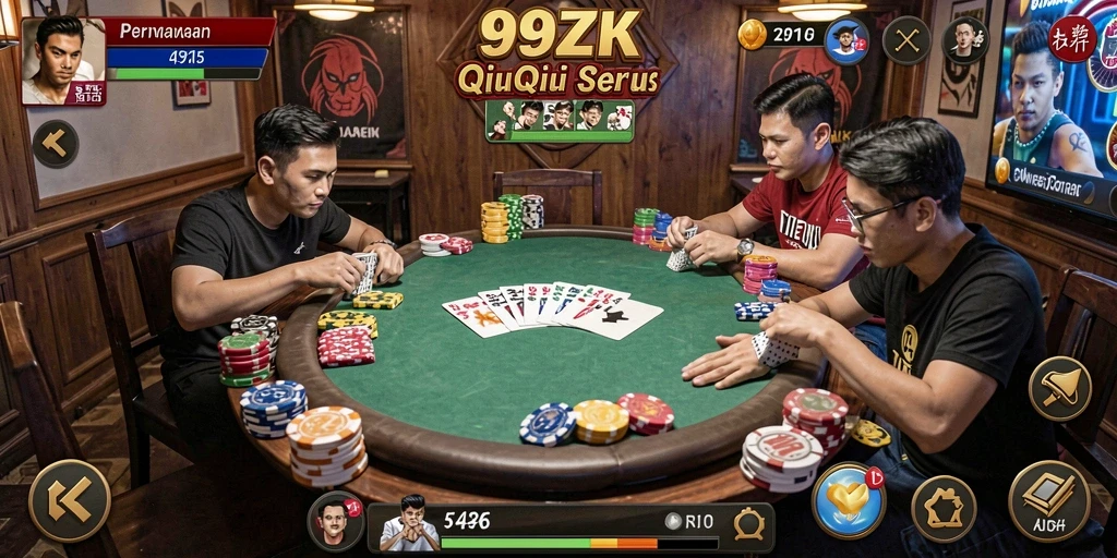 Gameplay QiuQiu yang seru dan menegangkan di 99ZK.