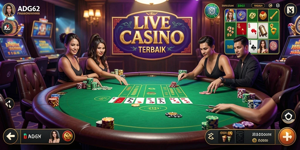 Tampilan gameplay Live Casino yang menarik di ADG62.
