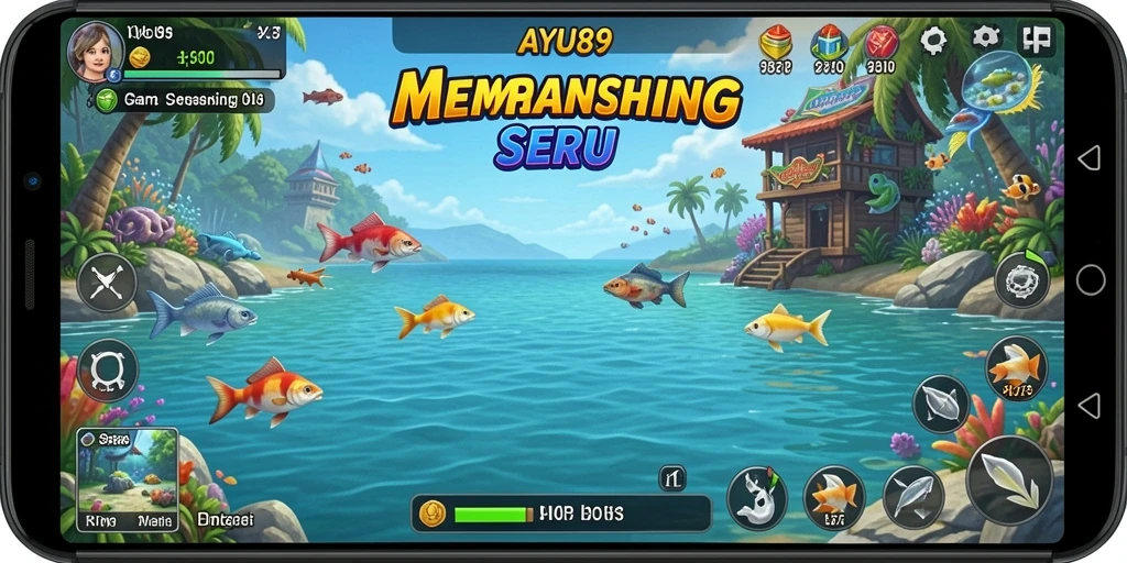Tampilan gameplay AYU89 yang seru saat memancing.