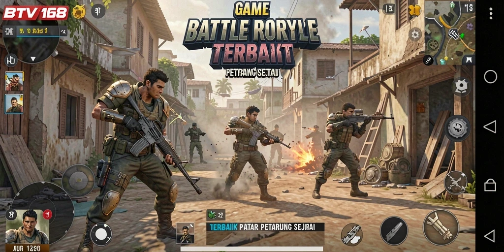 Gameplay BTV168 yang mendebarkan dalam mode Battle Royale.