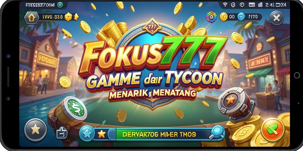 Tampilan gameplay FOKUS777 yang menampilkan elemen Tycoon yang menarik.