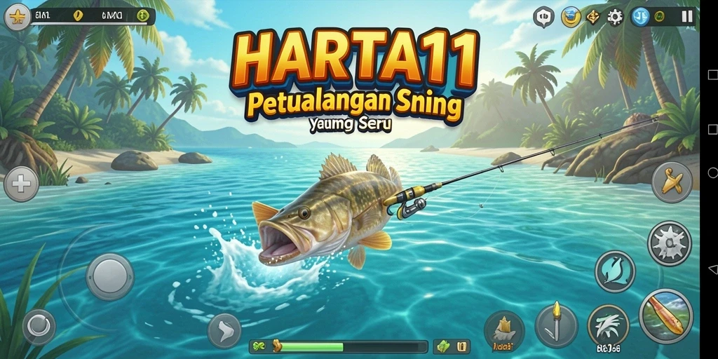 Tangkapan ikan berukuran besar dalam gameplay HARTA11.