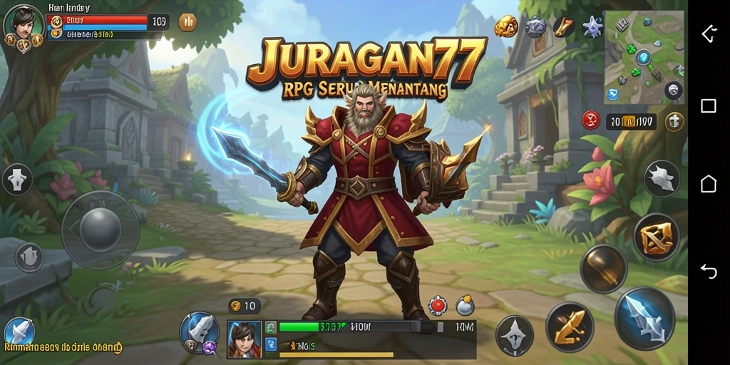 Tampilan gameplay seru dari JURAGAN77 dalam dunia RPG.