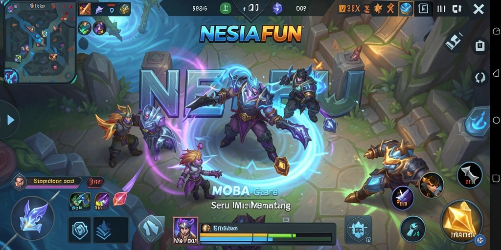 Tangkapan layar menunjukkan aksi pertarungan seru dalam NESIAFUN.