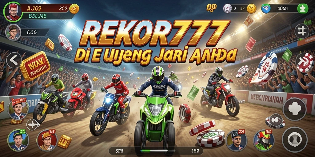 Gameplay seru dan menegangkan di REKOR777 saat balapan.