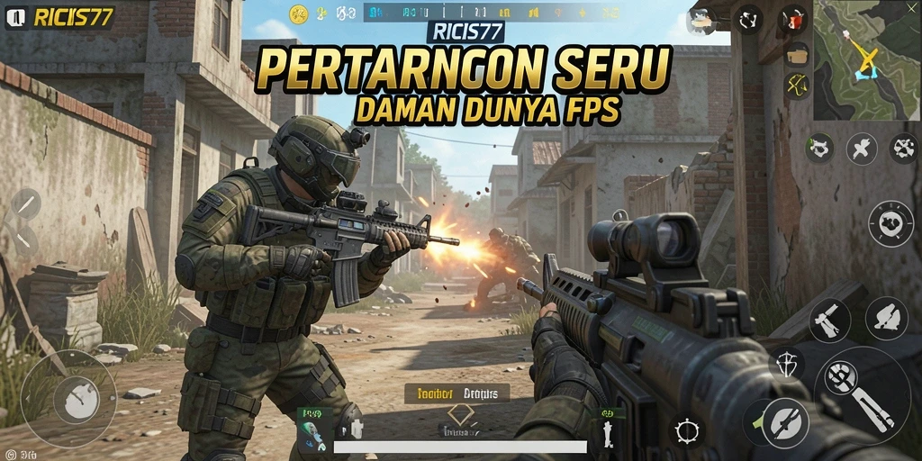 Tampilan menarik dari gameplay RICIS77 dengan aksi tembak-menembak intens.