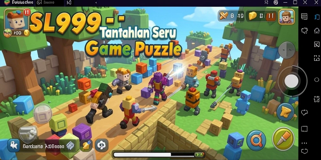 Screenshot gameplay SL999 menampilkan teka-teki yang menantang dan interaksi pengguna.