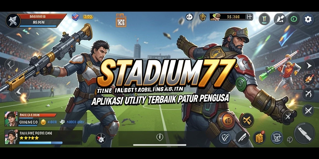 Tampilan antarmuka utama STADIUM77 yang simpel dan berguna.
