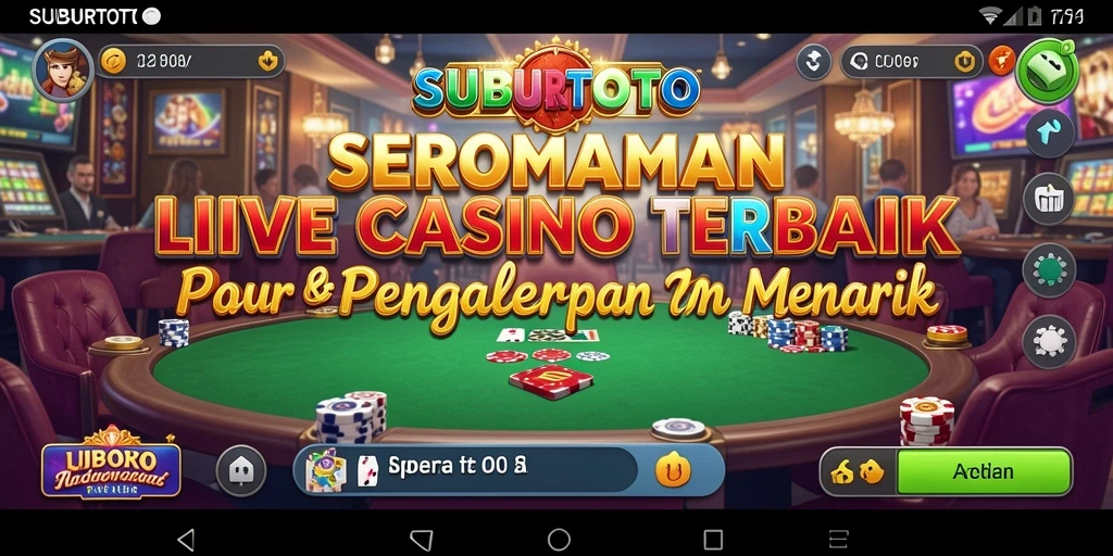 Tampilan penuh aksi dari permainan Live Casino SUBURTOTO yang mengasyikkan.