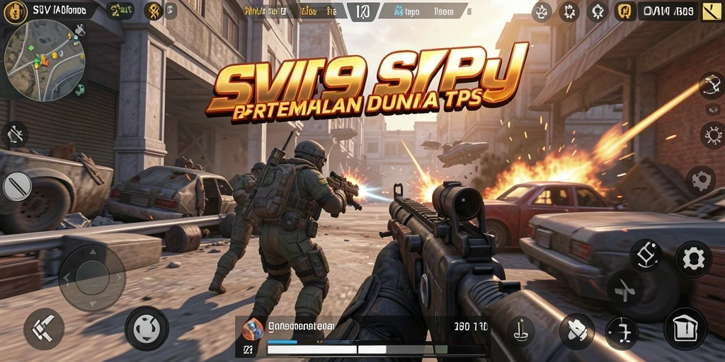 Tampilan gameplay seru dari SVIP9 di dunia TPS.