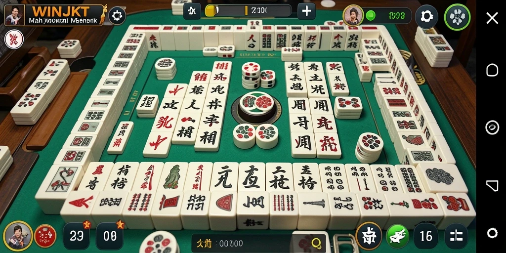 Tampilan gameplay Mahjong yang menarik dan seru.